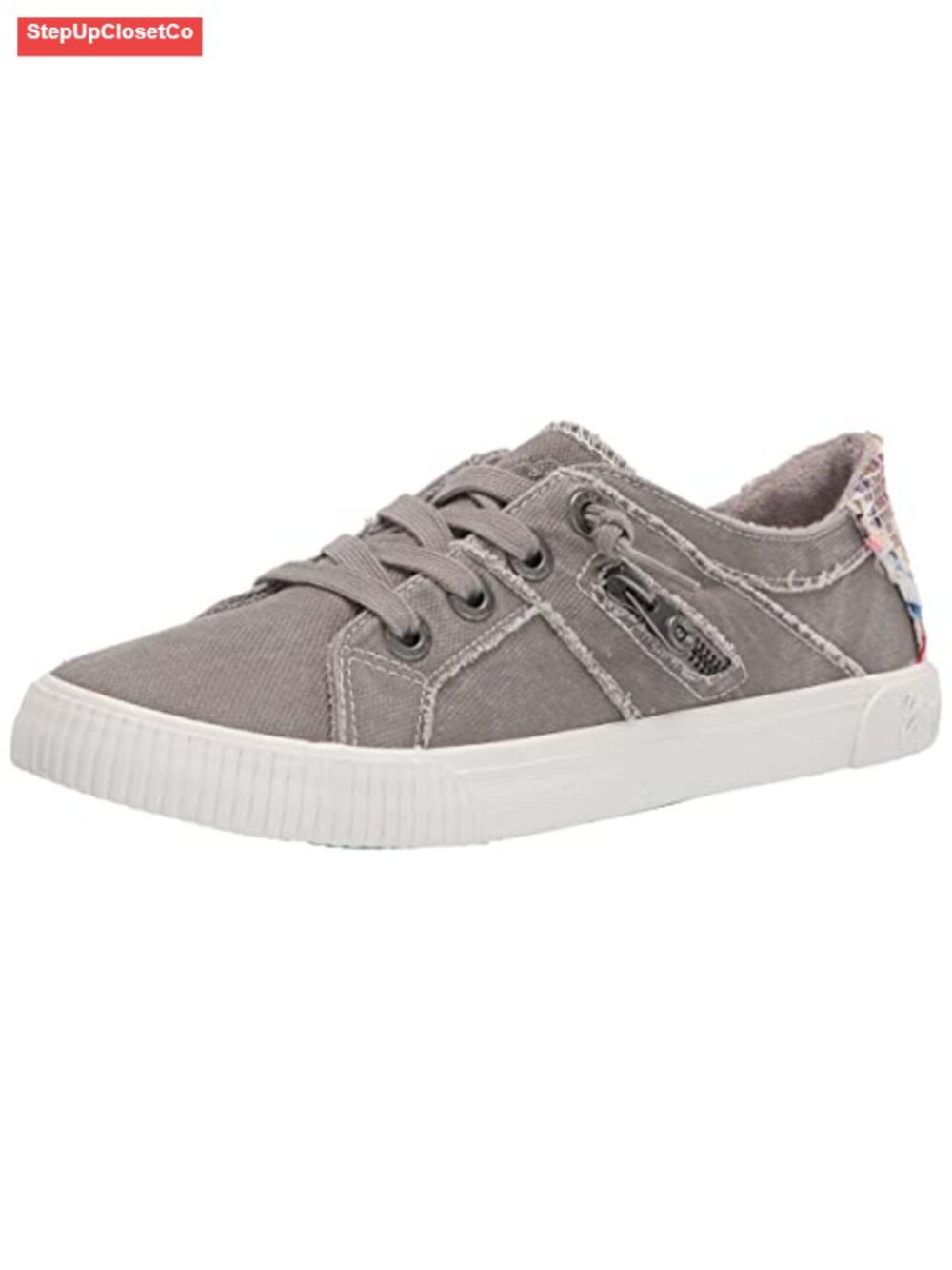 Women's Fashion Sneakers with Memory Foam Sole, Faux Laces, Elastic Gore,